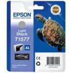 Tusz Epson oryginalny T1577  C13T15774010 | Stylus Photo R3000 | Light Black