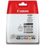 Tusz Canon oryginalny CLI-581 CMYK PGI-580 PGBK | TR7550 8550 TS705 6350 | CMYK + Black | zestaw 5 szt.