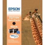 Tusz Epson oryginalny T0711H  C13T07114H10 | Stylus D78 92 120 DX4000 4400 | Black Twin Pack